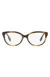 Burberry Esme 54mm Square Optical Glasses In Striped Brown