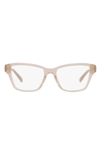 Tory Burch 53mm Rectangular Optical Glasses In Blush