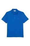 Lacoste Solid Stretch Cotton Blend Polo Shirt In Kingdom