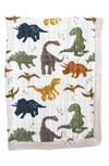 Little Unicorn Kids' Cotton Muslin Baby Quilt In Dino Friends