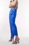 Topshop Bias Cut Satin Maxi Skirt In Blue
