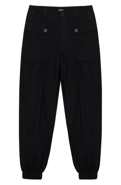 Truce Kids' Cotton Joggers In Black