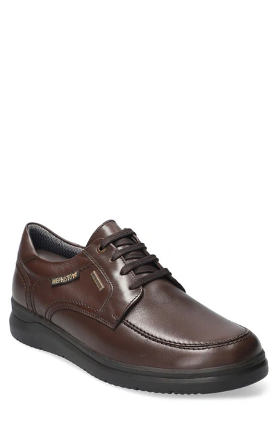 Mephisto Arthus Moc Toe Waterproof Trainer In Dark Brown