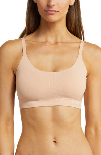 Chantelle Lingerie Smooth Comfort Seamless Padded Bralette In Clay Beige