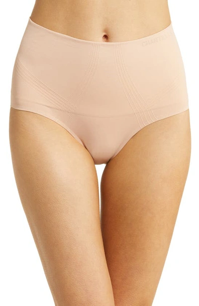 Chantelle Lingerie Smooth Comfort High Waist Briefs In Clay Nude-0q