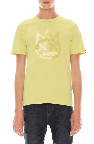 Cult Of Individuality Paintbrush Shimuchan Graphic T-shirt In Yellow