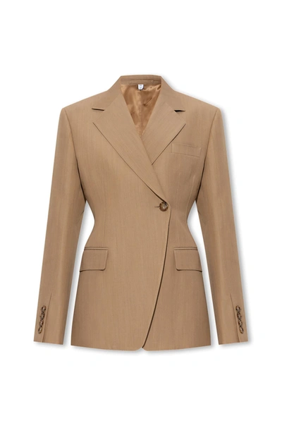 Burberry Single Buttoned Regular Blazer In Camel