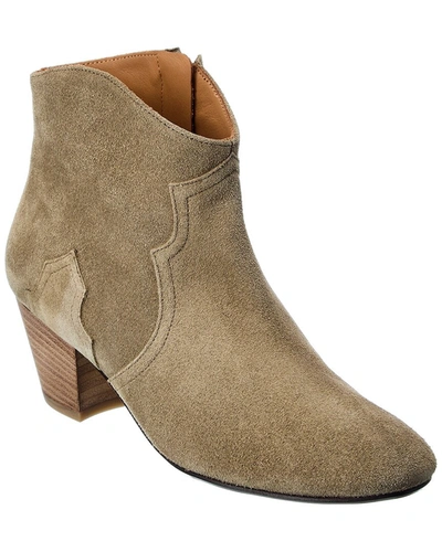 Isabel Marant Dicker Suede Ankle Boots In Brown