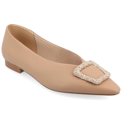 Jornee Collection Collection Women's Tru Comfort Foam Elowen Flats In Beige