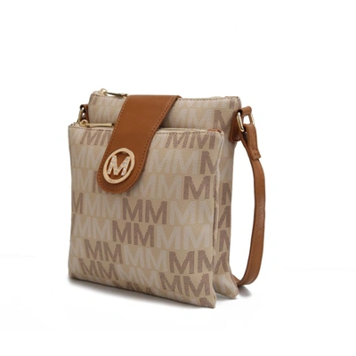 Mkf Collection By Mia K Nadien Milan M Signature Crossbody Handbag In Beige