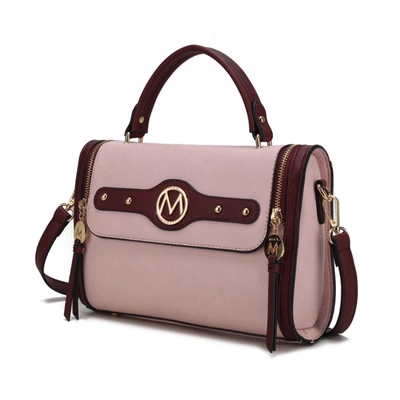 Mkf Collection By Mia K Sabrina Color Block Shoulder Handbag In Pink