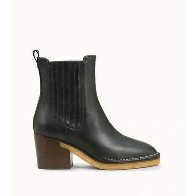 Tod's Ankle Boots In Leather In Black
