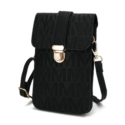 Mkf Collection By Mia K Ulla Signature Xl Phone Wallet Crossbody Handbag In Black
