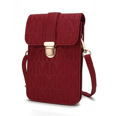 Mkf Collection By Mia K Ulla Signature Xl Phone Wallet Crossbody Handbag In Red