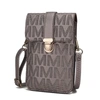 Mkf Collection By Mia K Ulla Signature Xl Phone Wallet Crossbody Handbag In Grey
