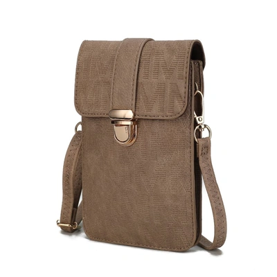 Mkf Collection By Mia K Ulla Signature Xl Phone Wallet Crossbody Handbag In Brown