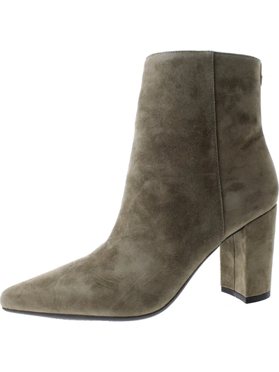 Nine West Womens Zipper Zip Up Ankle Boots In Grey