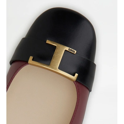 Tod's Ballerinas T Timeless In Leather In Multi