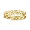 Ross-simons Italian 14kt Yellow Gold Openwork Leaf Ring