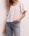 Z SUPPLY NO RULES GAUZE TOP IN WHITE
