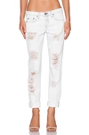 Rag & Bone Women Drey Boyfriend Jeans In Aged Bright White In Multi