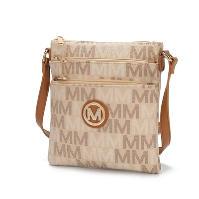 Mkf Collection By Mia K Lemuel M Signature Crossbody Bag In Beige