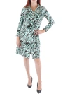 Ny Collection Petites Womens Woven Polyester Shirtdress In Multi