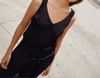 Nation Ltd Kyle Tank W/ Elastic Detail In Black In Black