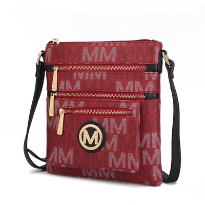 Mkf Collection By Mia K Beatrice M Signature Multi Compartments Crossbody In Red