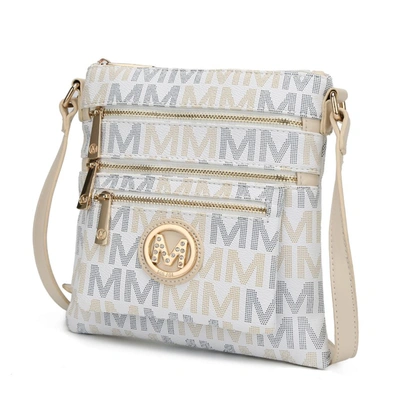 Mkf Collection By Mia K Beatrice M Signature Multi Compartments Crossbody In White