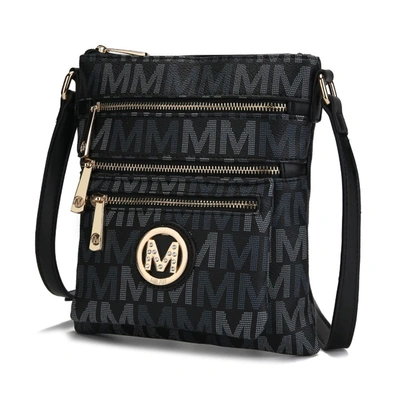 Mkf Collection By Mia K Beatrice M Signature Multi Compartments Crossbody In Black