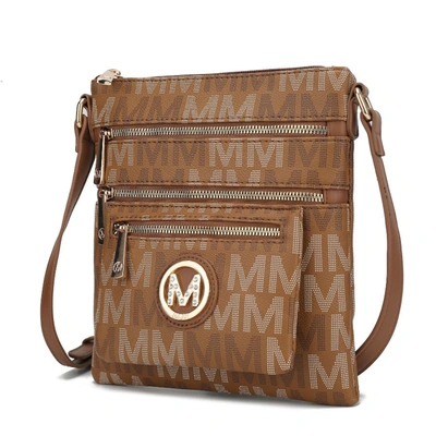 Mkf Collection By Mia K Beatrice M Signature Multi Compartments Crossbody In Brown