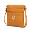Mkf Collection By Mia K Lennit Embossed M Signature Crossbody Bag In Yellow