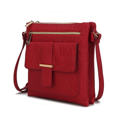 Mkf Collection By Mia K Janni Signature Embossed Crossbody Bag In Red