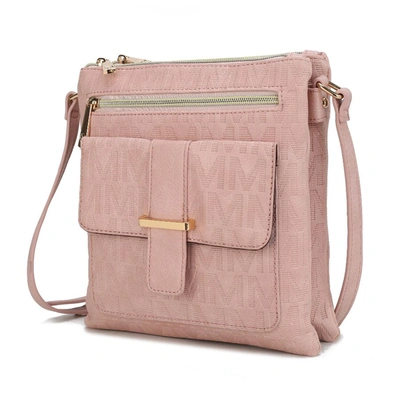Mkf Collection By Mia K Janni Signature Embossed Crossbody Bag In Pink