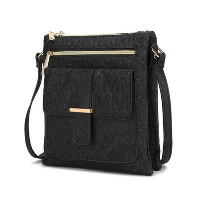 Mkf Collection By Mia K Janni Signature Embossed Crossbody Bag In Black