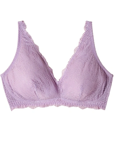 Cosabella Forte Curvy Longline Bralette In Purple