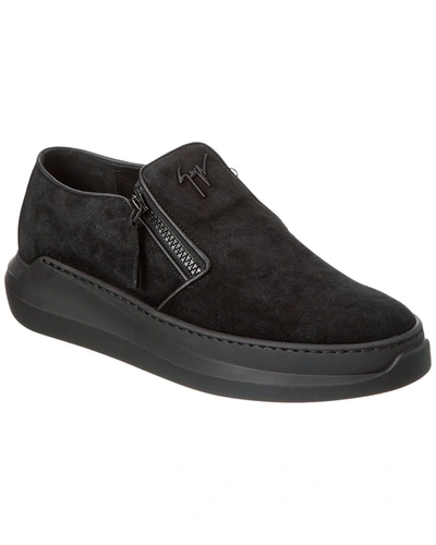 Giuseppe Zanotti Kashton Suede Sneaker In Black