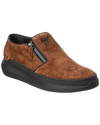 Giuseppe Zanotti Kashton Suede Sneaker In Brown