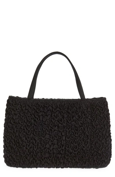 Loeffler Randall Klara Large Check Woven Tote Bag In Chocolate/black