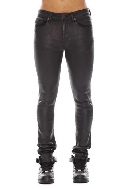 Cult Of Individuality Punk Waxed Stretch Super Skinny Jeans In Black
