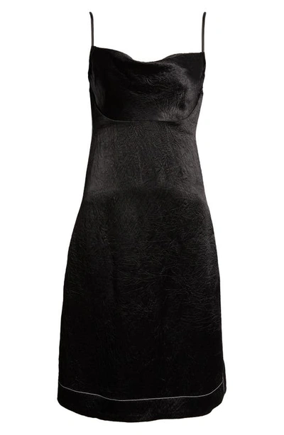 Proenza Schouler Crinkle Flou Layered Dress In Black