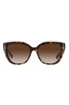 Tiffany & Co 54mm Gradient Cat Eye Sunglasses In Brown Gradient