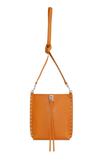 Rebecca Minkoff Darren North/south Leather Crossbody Bag In Ochre