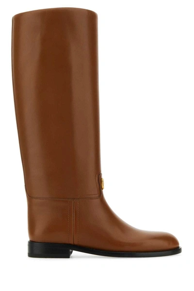 Bally Hollie Leather Knee-high Boots In Brown