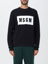 Msgm Logo-print Cotton Sweatshirt In Black