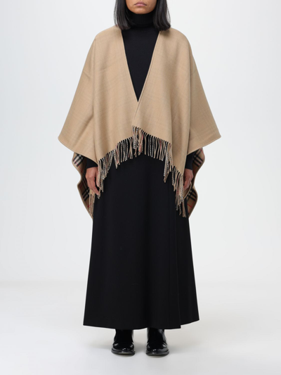 Burberry Cloak  Woman In Beige