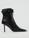 ALEXANDER MCQUEEN ALEXANDER MCQUEEN SLASH ANKLE BOOTS IN LEATHER WITH BUCKLE,E70093002