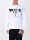 Moschino Classic Ribbed Crewneck Sweater In White