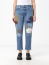 Polo Ralph Lauren Patchwork-design Cropped Jeans In Denim